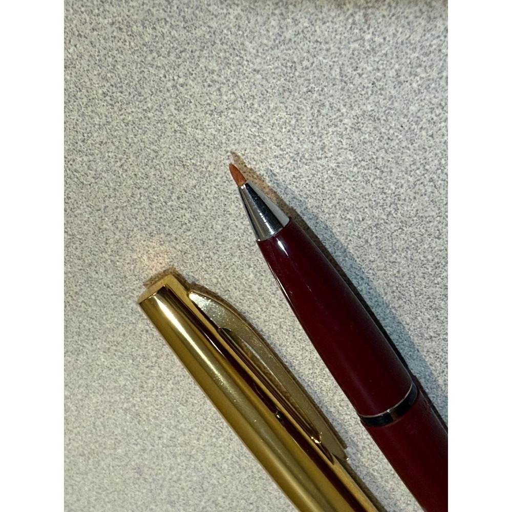 Pentel DS-3 Sign Pen Deluxe Red Gold Soft Vintage Out of Print Rare Discontinued - Picture 2 of 11